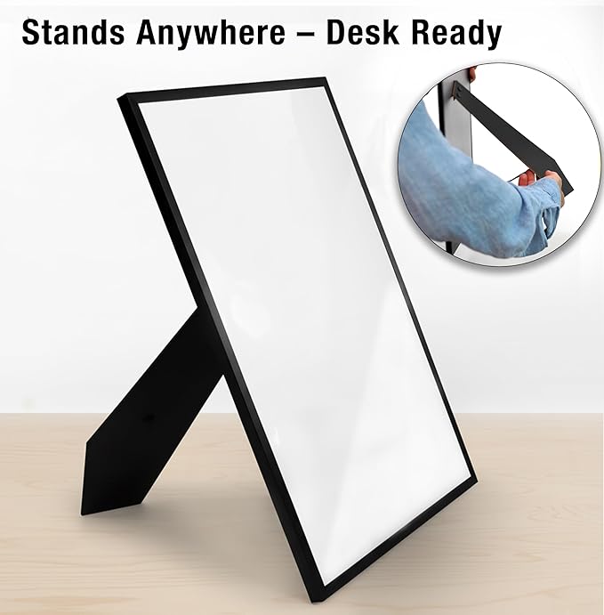 Small Whiteboard 12 x 16 Inch Magnetic Dry Erase Board with Stand & Wall Mount | Rose Gold Aluminum Frame | Desktop Board for Home, Office, Reception, Events | 2 Markers, Eraser & 2 Magnets