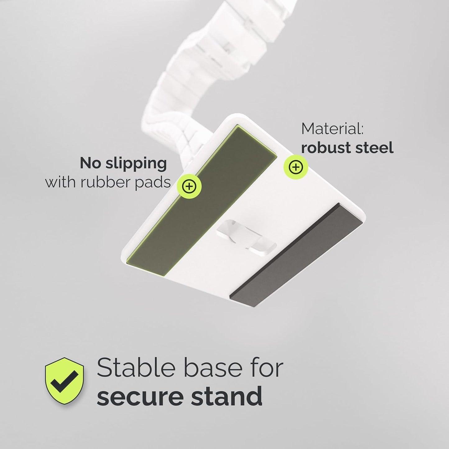 VALU Cable Management Spine – 49 Inch Cable Organizer for Standing & Fixed Desks – Sturdy & Flexible with Magnetic Link – Cord Management System Under Desk with Steel Base & Non-Slip Pads