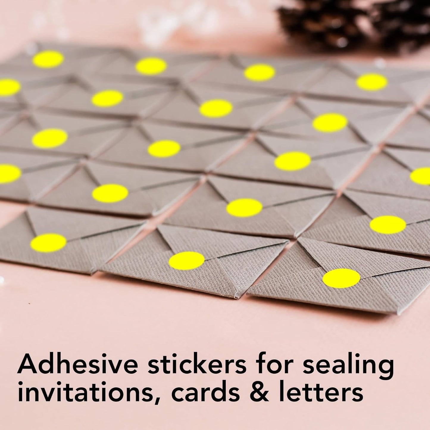 Perco Fluorescent Yellow 1/2-Inch Round Circle Dot Sticker Labels with Easy Peel Perforation - 3,000 Labels per Roll - Strong Adhesion, Vibrant Colors for Organizing, Crafting & More - Made in USA