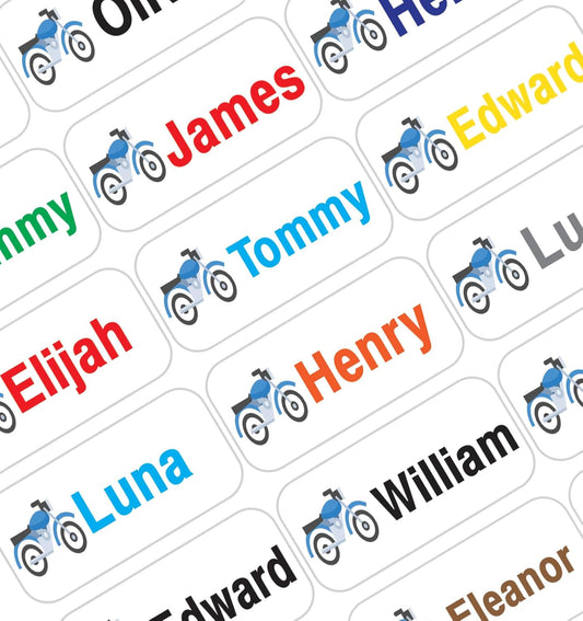 Personalized Waterproof Name Labels Press and Stick Custom Name Stick on Clothing Labels. Customized Up to 3 Lines Great for Camp & Daycare