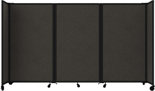 Versare Room Divider 360 Portable Wall Partition | Folding Panels | Large Freestanding Divider | Locking Wheels | Temporary Room Separator