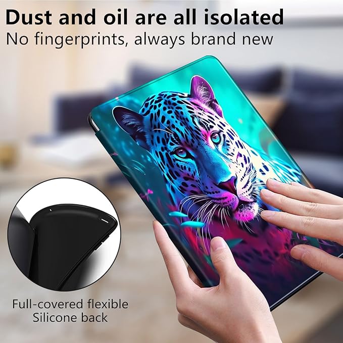 for Kindle Fire 7 case 2019 2017 Release 9th 7th Generation,360 Degree Rotating Stand Smart Protective Cover Case for Amazon fire 7 Tablet 9th/7th Generation,Tiger King Animal