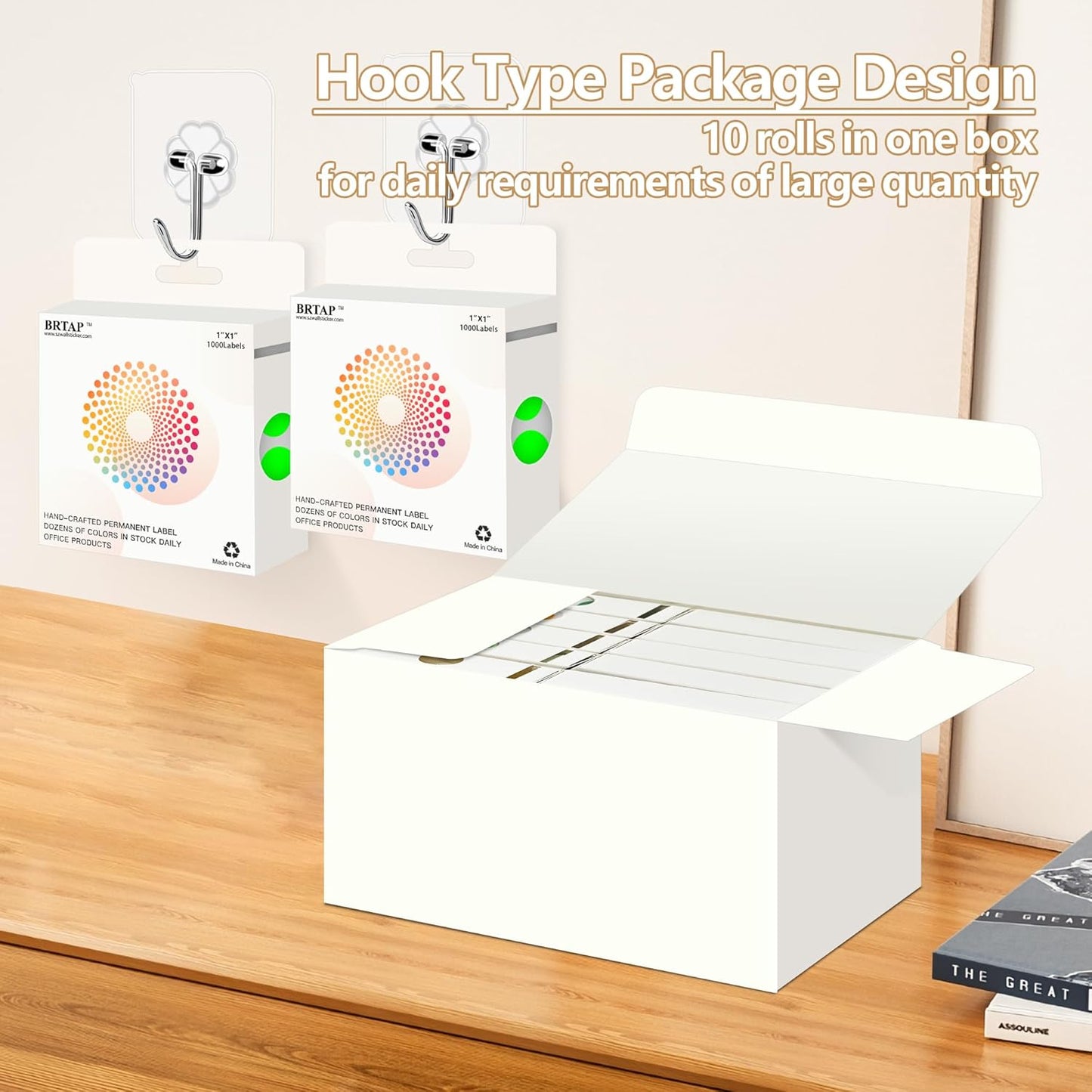 Fluorescent Green 1 Inch Round Color Coding Dot Labels, 10 Rolls 10000 Dot Stickers in Dispenser Box - Permanent Adhesion, Vibrant Colors, Highly Visible