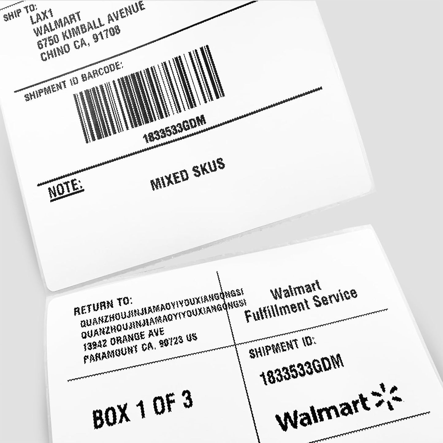 Compatible Thermal Labels Replacement for Zebra (【4" x 6"】2 Stack/1000Labels)