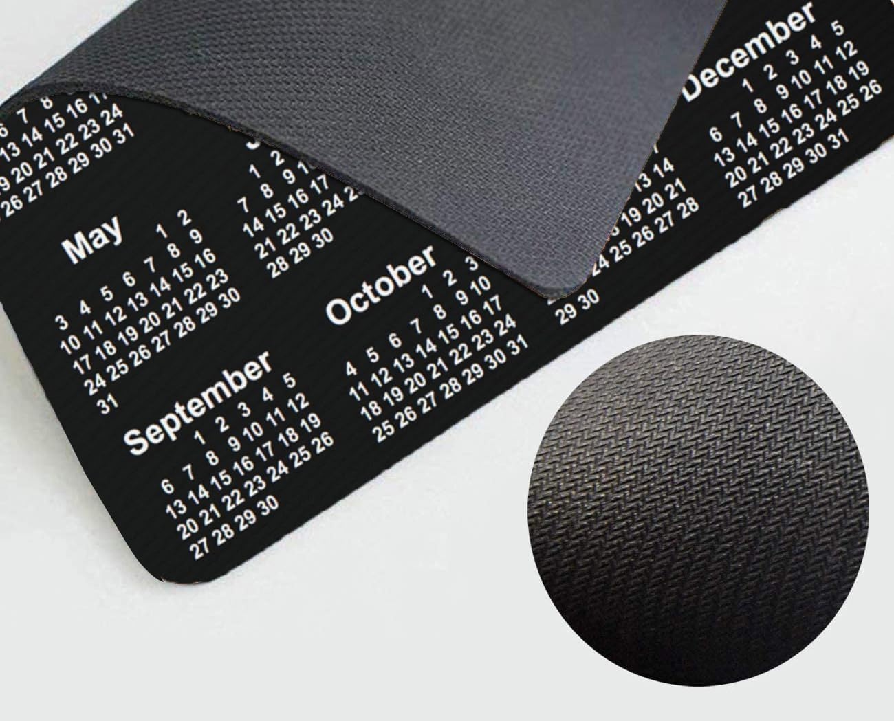 Calendar Mouse pad, 2026 Horizontal Calendar Natural Rubber Mouse Pad, Quality Creative Gaming Rectangle Mouse Personalized Desk Mouse Pad 9.5 inch x 7.9 inch