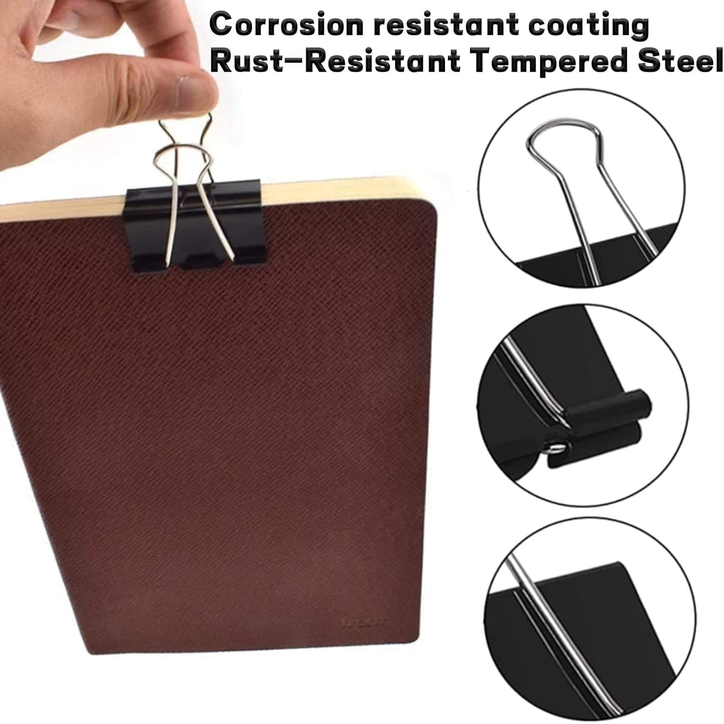 Extra Large Binder Clips 2.4 Inch (36 Pack), Upgrade Giant Binder Clips Big Paper Clips Clamps for Office and Home Supplies, Black by Aellabus