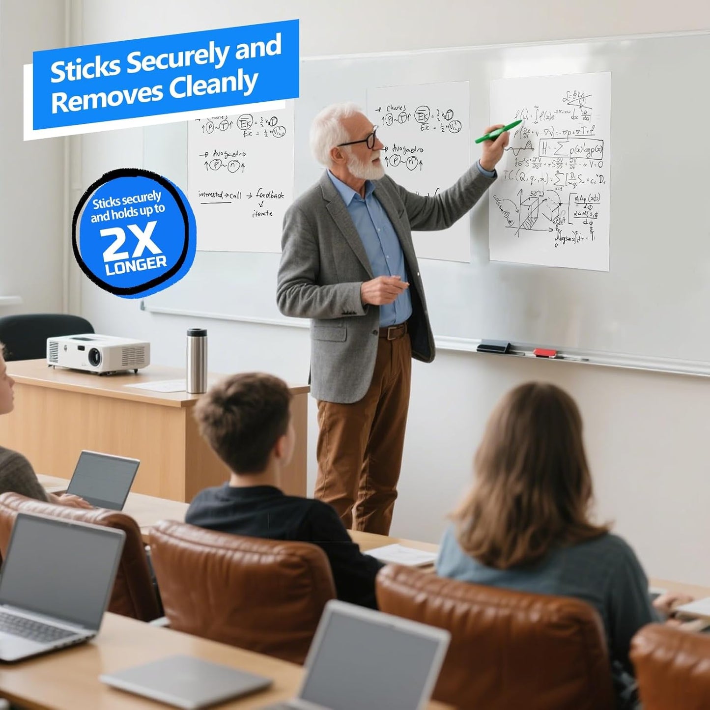 Nortix Flip Chart Paper, Sticky Easel Pads, Chart Paper for Teachers,Super Adhesive & Bleed-Resistant, Mini Self-Stick Easel Paper for Classroom/Office, 15 x 18 inch, 30 Sheets/Pad, 6 Pads