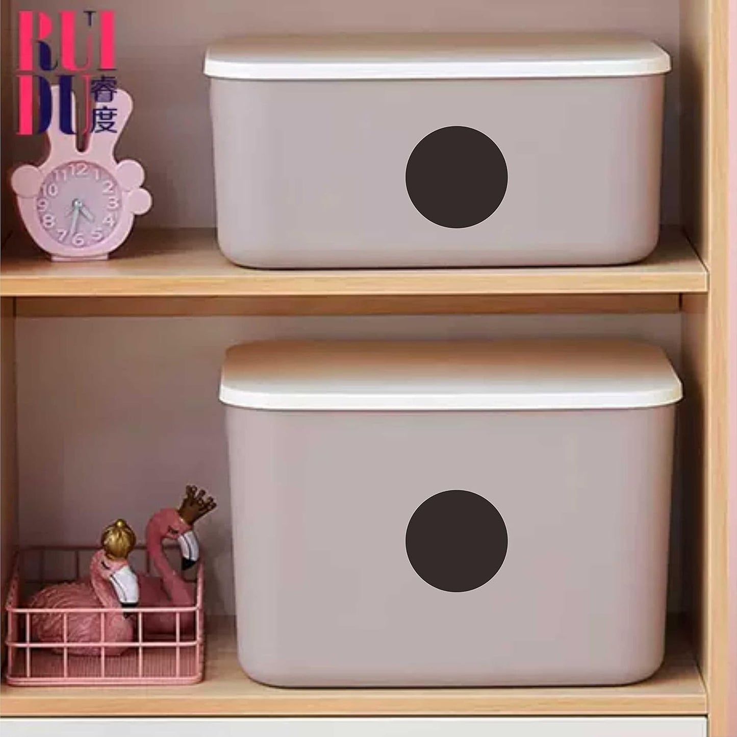 PARLAIM 3 Inch Round Permanent Adhesive Color Cod Dot Stickers,500 per Dispenser Box Roll dots Label Inventory Circle Stickers (Black)