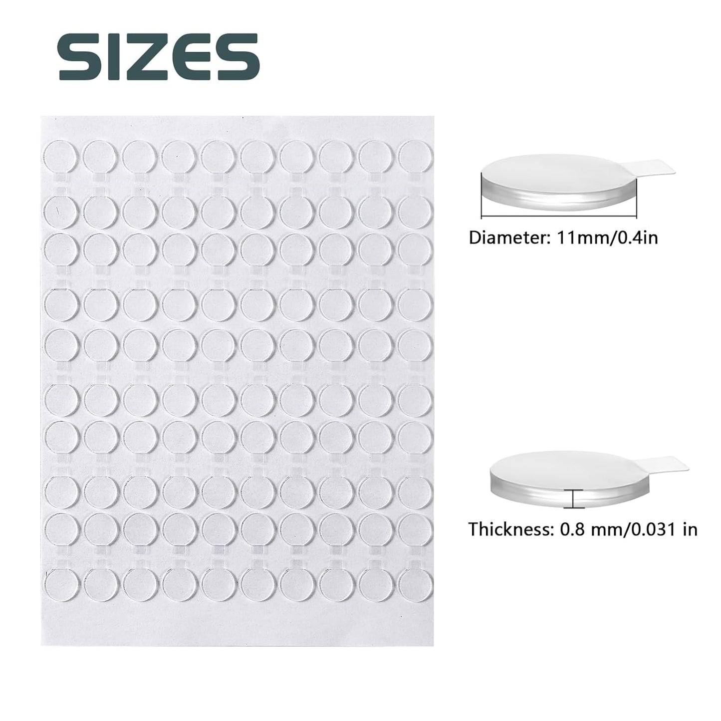 Adhesive Stick dots Two-Sided Sided Mounting Putty Stick Tack for Wall Hanging Crafts Balloons Festival Party Decorations,Clean Removable(0.4"*0.4"-400)