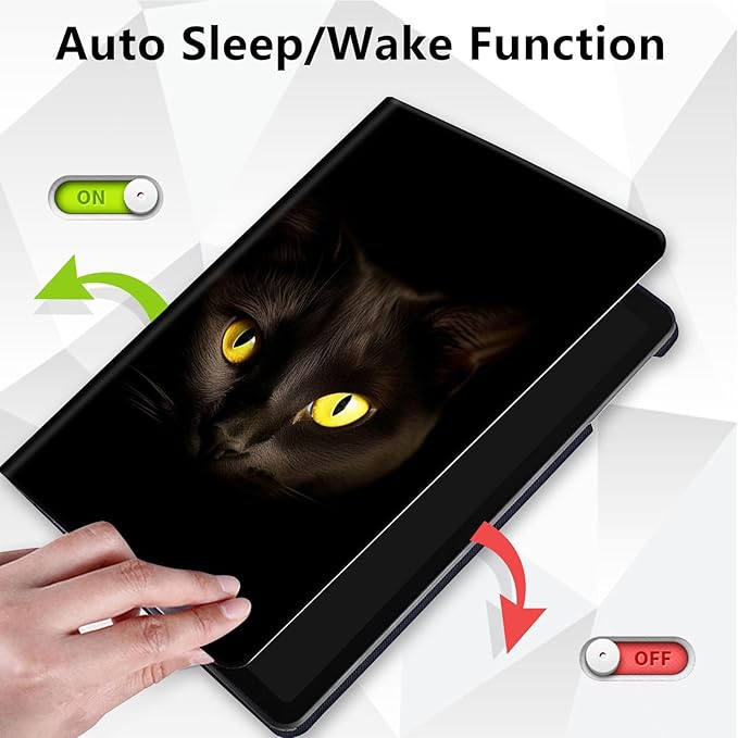 for Kindle Fire 7 case 2019 2017 Release 9th 7th Generation,360 Degree Rotating Stand Smart Protective Cover Case for Amazon fire 7 Tablet 9th/7th Generation,Cute Wild Cat