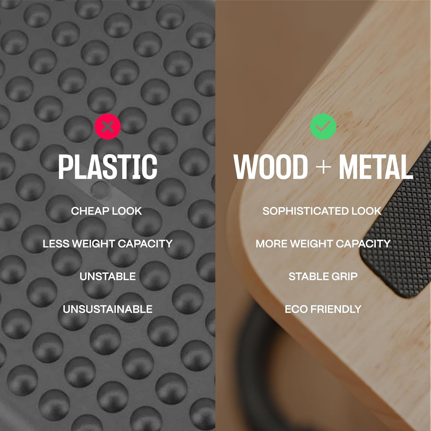 Adjustable Under Desk Foot Stool - Ergonomic Foot Rest with 7 Angles - Natural