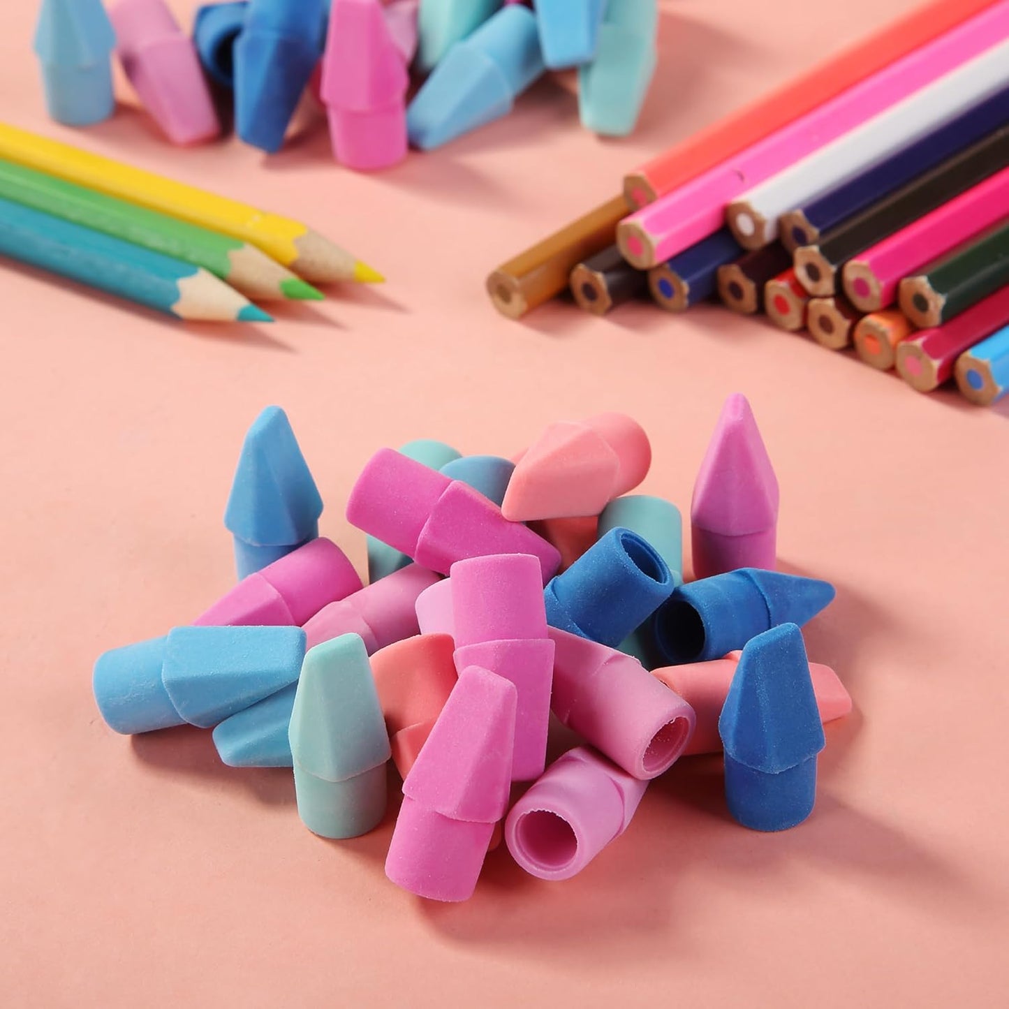 Mr. Pen- Pencil Erasers Toppers, 120 Pack, Colorful, Latex Free, No Smudge, Mr Pen Erasers for Pencils
