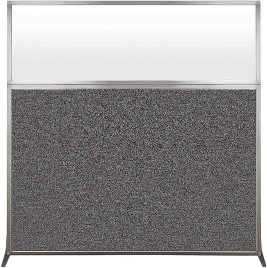 Versare Hush Screen Portable Room Divider | Workstation Wall Divider | Freestanding Privacy Hush Panels | Frosted Windows | Fabric Office Divider Screen | Great for Room Separation