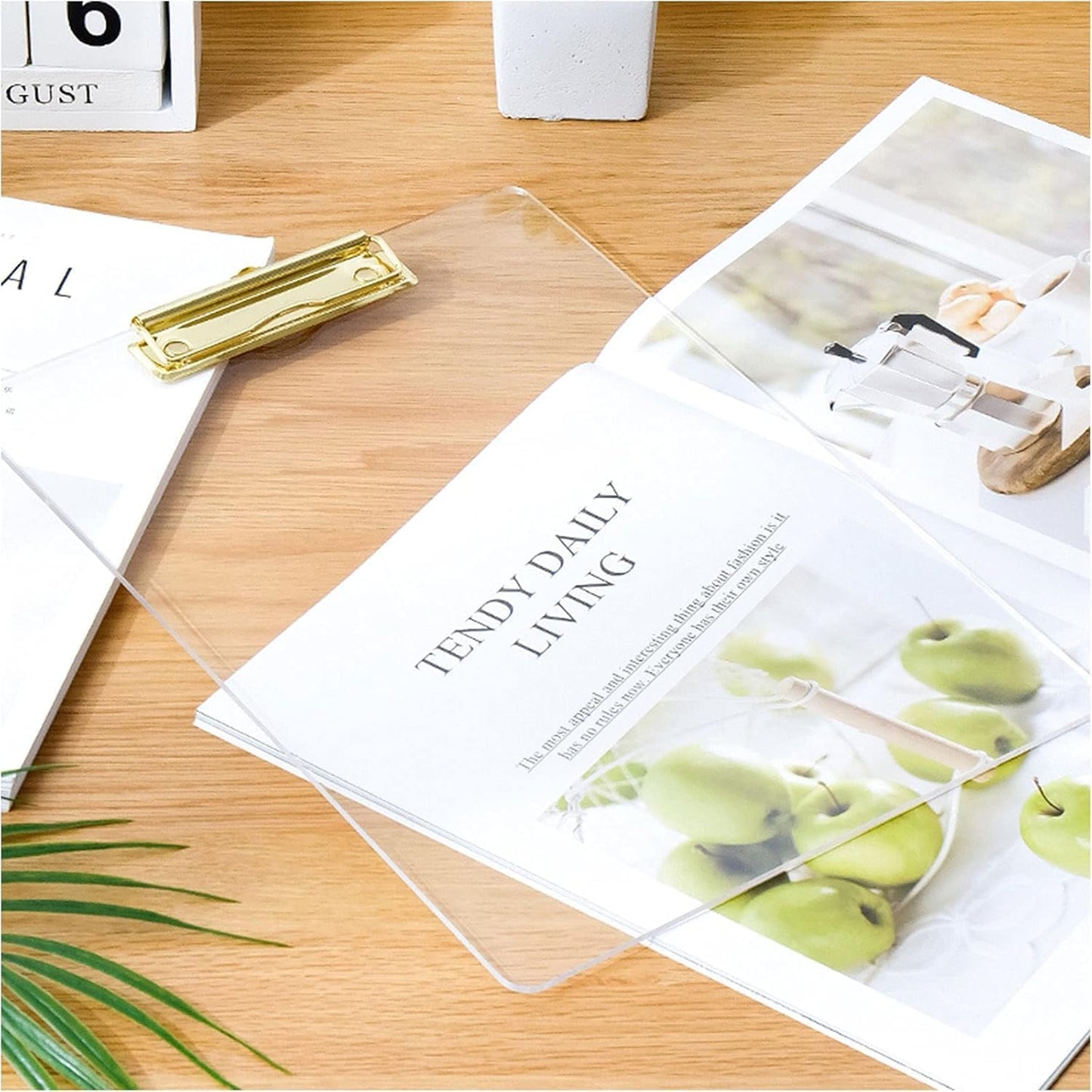 Honagu Acrylic Clear Clipboards, Transparent Plastic Clipboard with Gold Strong Clip Hidden Hanging Hole, A4 Letter Size Clipboards for Nurses, Art Student, Teachers,School & Office Supplies, 3PC