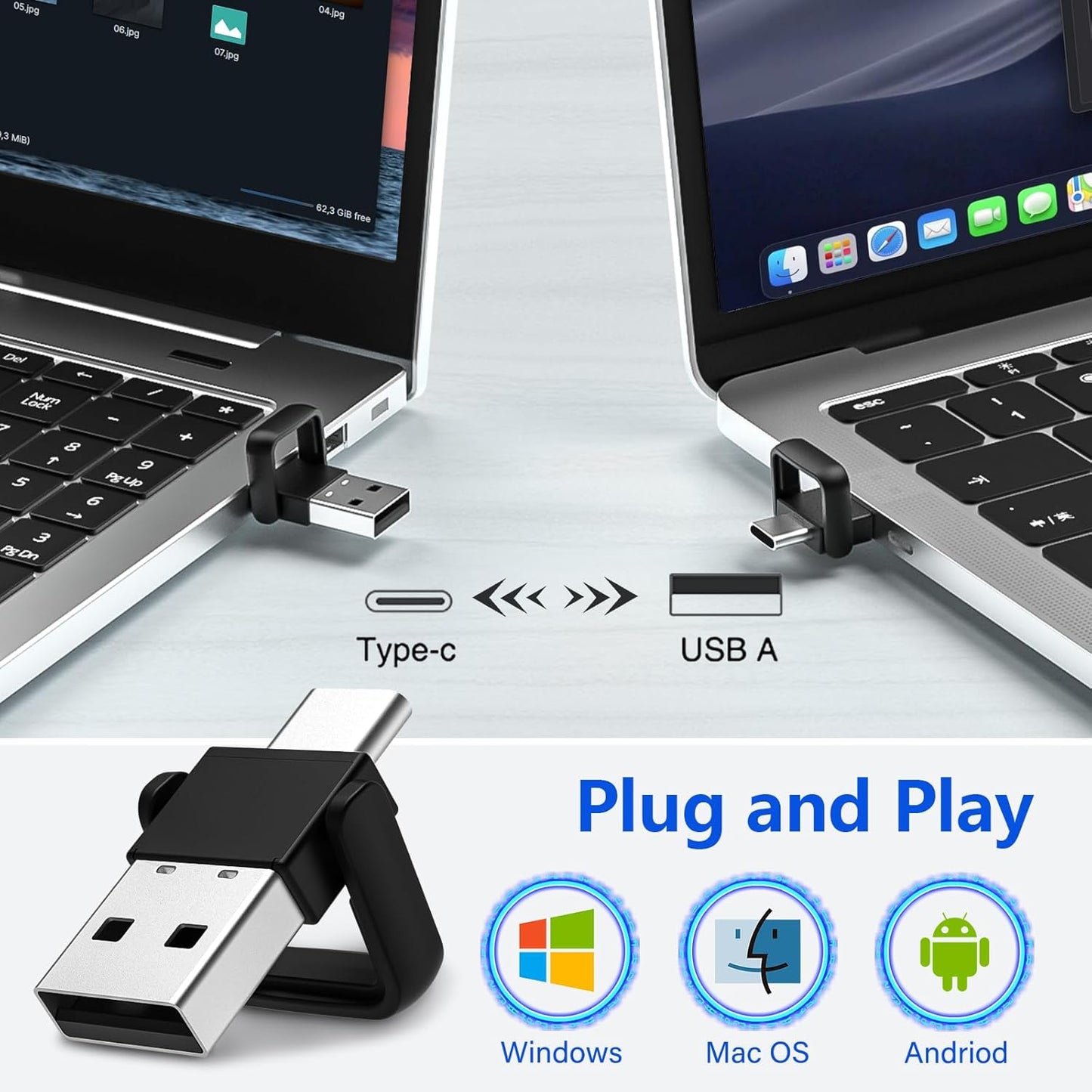 2-in-1 USB Type C Presentation Clicker Wireless Presenter Remote Clicker, Rechargeable Clicker for Powerpoint Presentations, Google Slide Advancer Slideshow Presnetation Clicker (Aluminium Alloy)