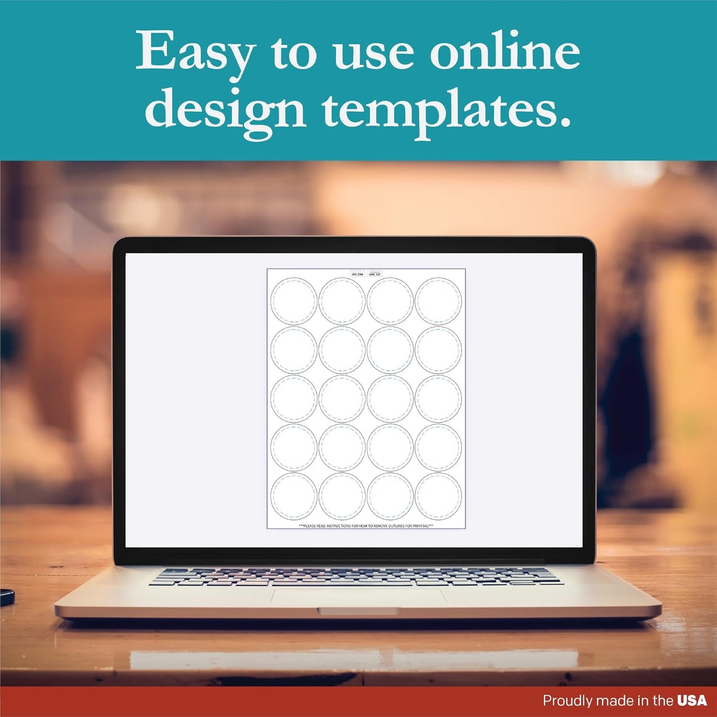 Premium Label Supply White Sticker Round Labels – 2" Circle – Laser/Inkjet Compatible – (20 per Sheet), 100 Sheets – 2,000 Total Adhesive Labels