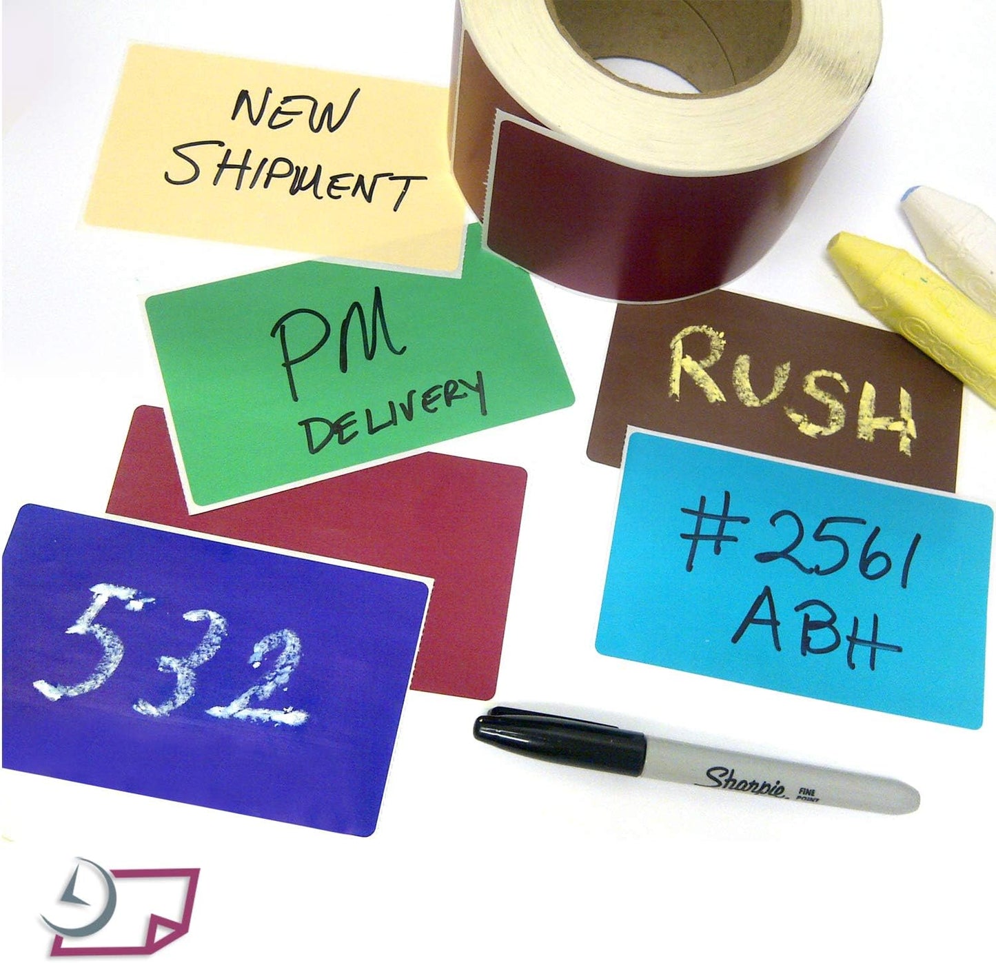 NextDayLabels 500 Rectangle Stickers (3" x 5") - Color Coding Labels Roll - Moving Labels for Boxes, Colored Inventory Stickers for Packing, Organizing, and Storage (Blue)