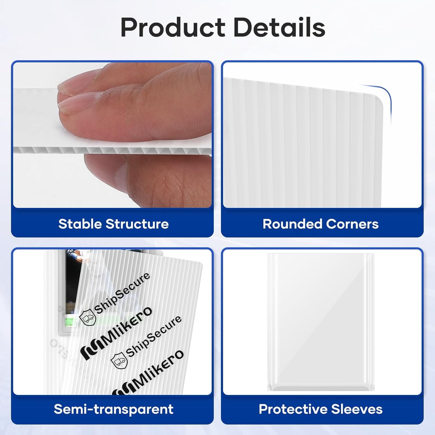 360 Pack Trading Card Shipping Protectors, 4'' x 6'' Plastic Card Protector with Protective Sleeves and Tape Rolls Fit for PSA Graded Cards