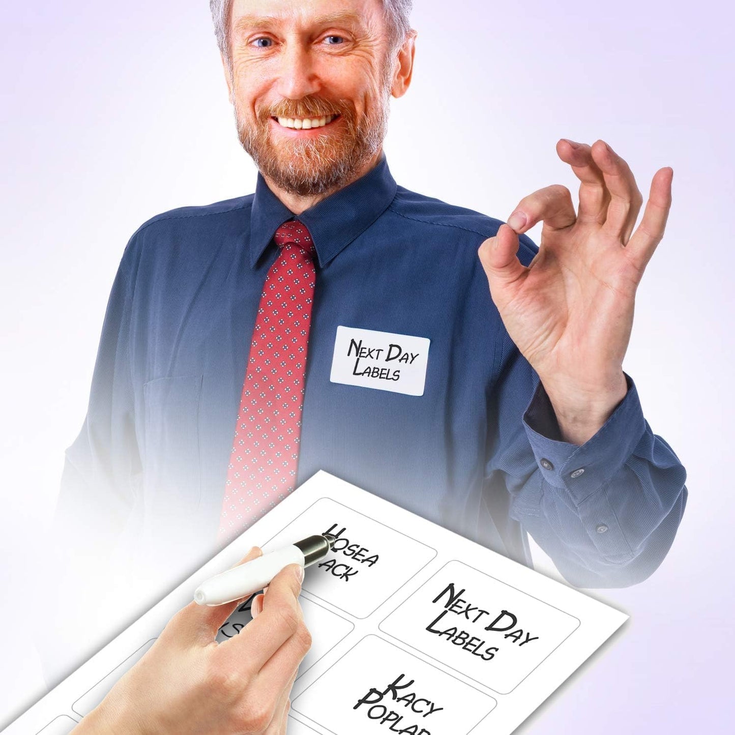 NextDayLabels – 3-3/8" x 2-1/3" Rectangular Sticker Labels for Printer - White Laser/Inkjet Printer Labels Return Address Labels Shipping Label Stickers (50 Sheets, 8 Per Sheet, 400 Labels)