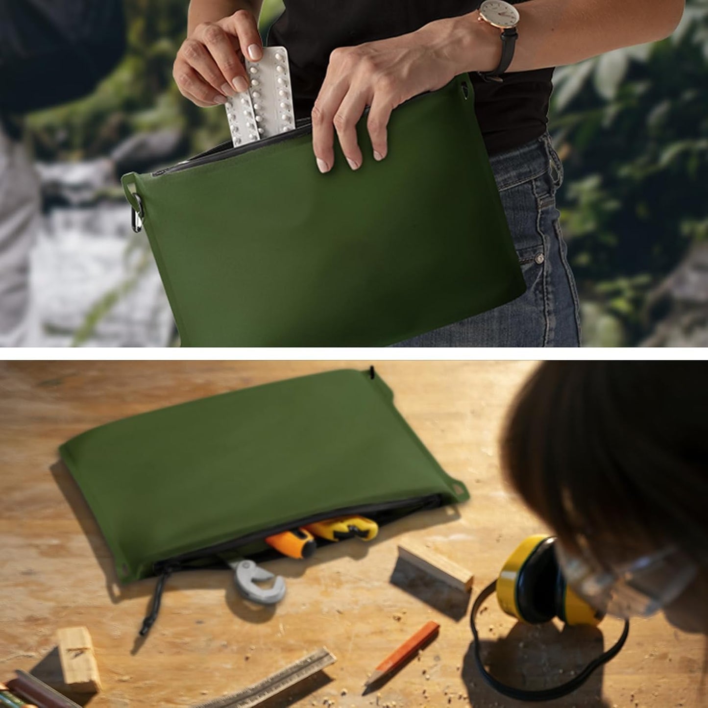 Haimont Waterproof Pouch, Small Waterproof Dry Bag with Upgrade Zipper for Travel Boating Kayaking Hiking Document Organizer