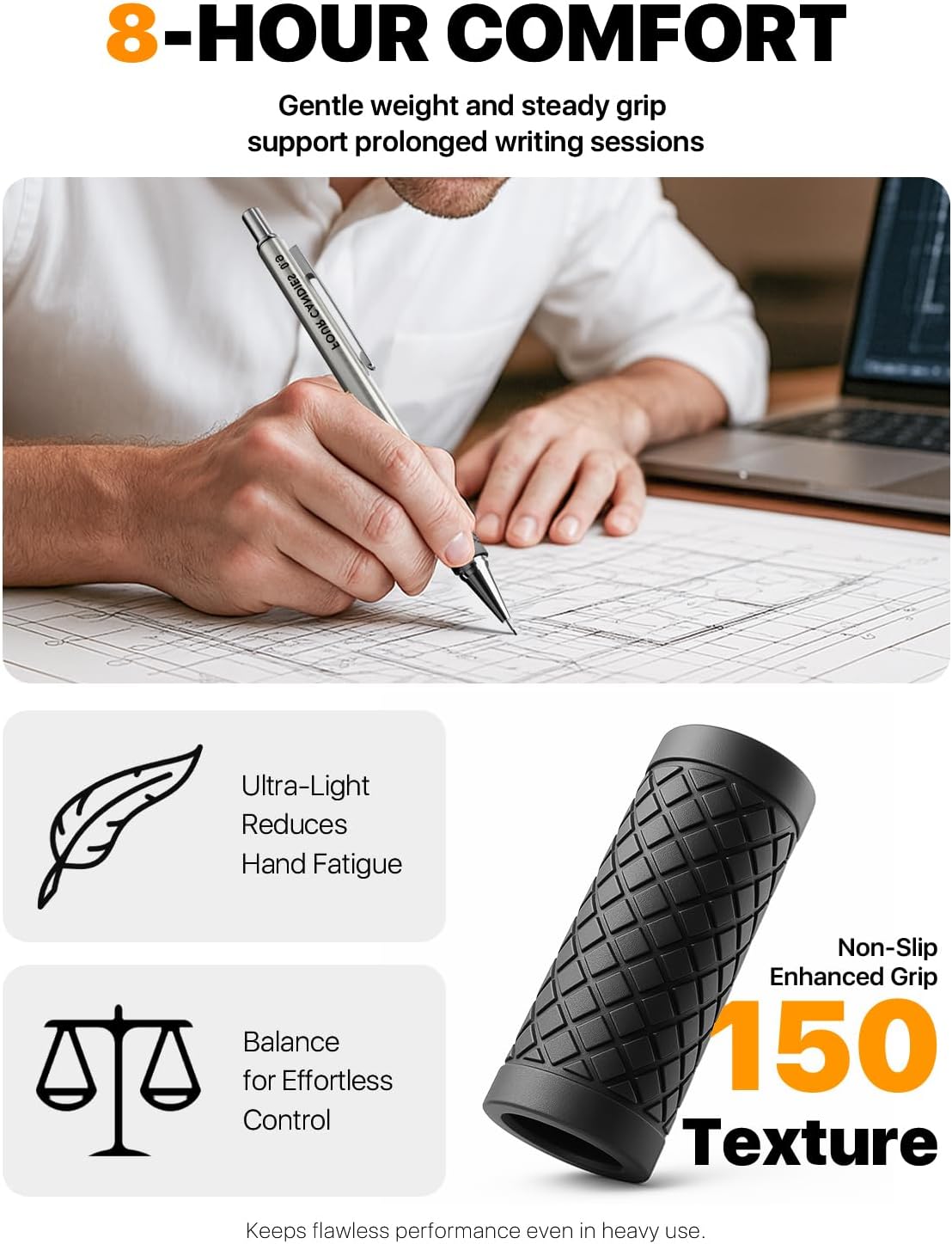 Four Candies Metal Mechanical Pencil Set - 3PCS 0.9mm Art Mechanical Pencils & 360PCS HB Lead Refills & 3PCS Erasers & 9PCS Eraser Refills, Drawing Mechanical Pencils for Writing, Sketching/With Case