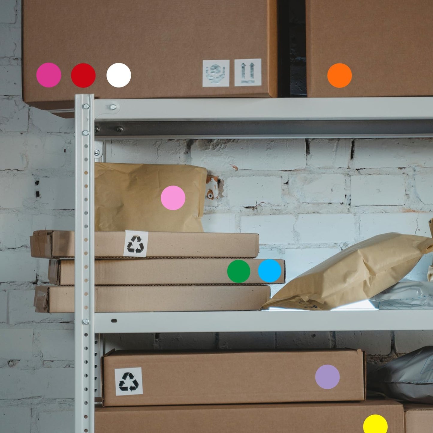 1 Inch Removable Color Code Dot Sticker Round Labels,Garage Sale Stickers Price Tags Label Blank Yard Sale Circle Dot Stickers Removable Writable Not Blurry (1050 Pack,Pink)