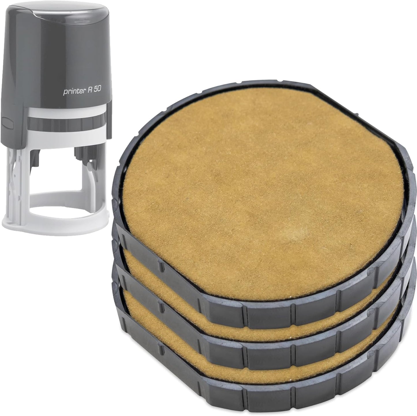 COLOP E/R50 Non-Toxic, Water Based Premium Replacement Pad for Printer R50 Stamp - Pack of 3 - Dry (No Ink Color)