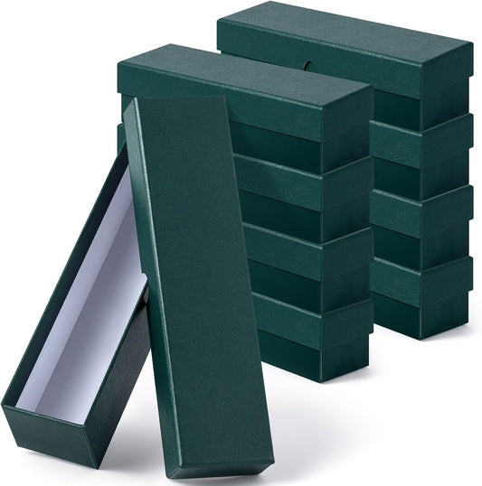 Teling 8 Pcs Coin Storage Box 2x2inch Flip Holders Collectors Coin Supplies Holders for Cents Collection Cardboard (Dark Green)