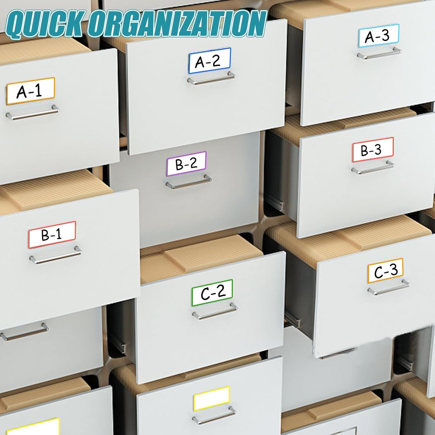 80 Pack Magnetic Dry Erase Labels 8 Colors 4"x2" Magnetic Labels Reusable Strips for Classroom, Office, Cabinet, Write On Magnets Sticker Writable Erasable Name Tags for Fridge