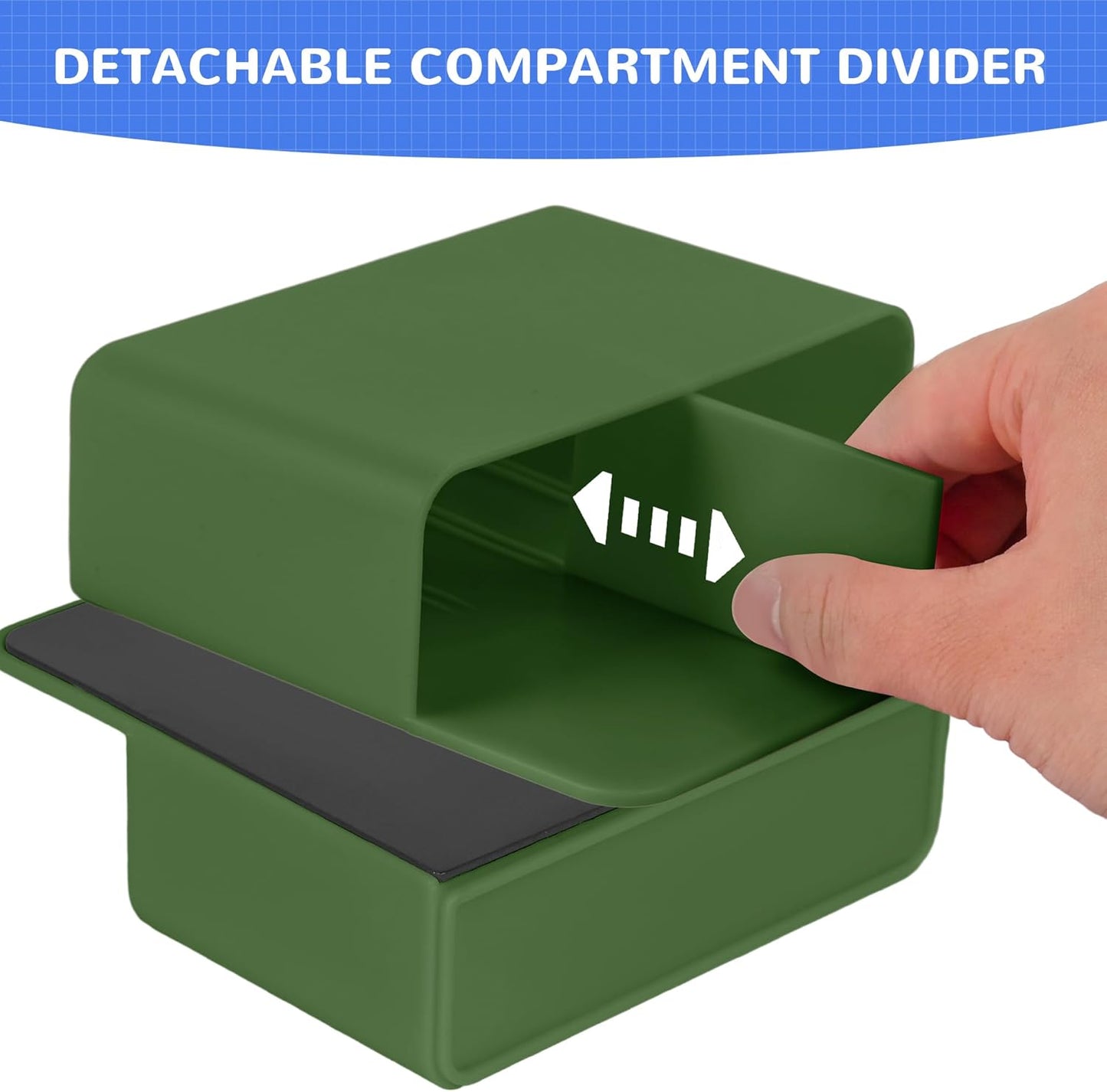 Magnetic Dry Erase Marker Holder, Magnetic Pen Marker Holder for Whiteboard, Fridge, Locker Accessories, School, Office, Home, Magnet Pen Cup,1 Pack, Army Green