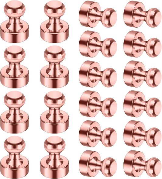 20Pack Rose Gold Refrigerator Magnets Adults Magnets Fridge Small Magnets for Whiteboard Office Locker Kitchen