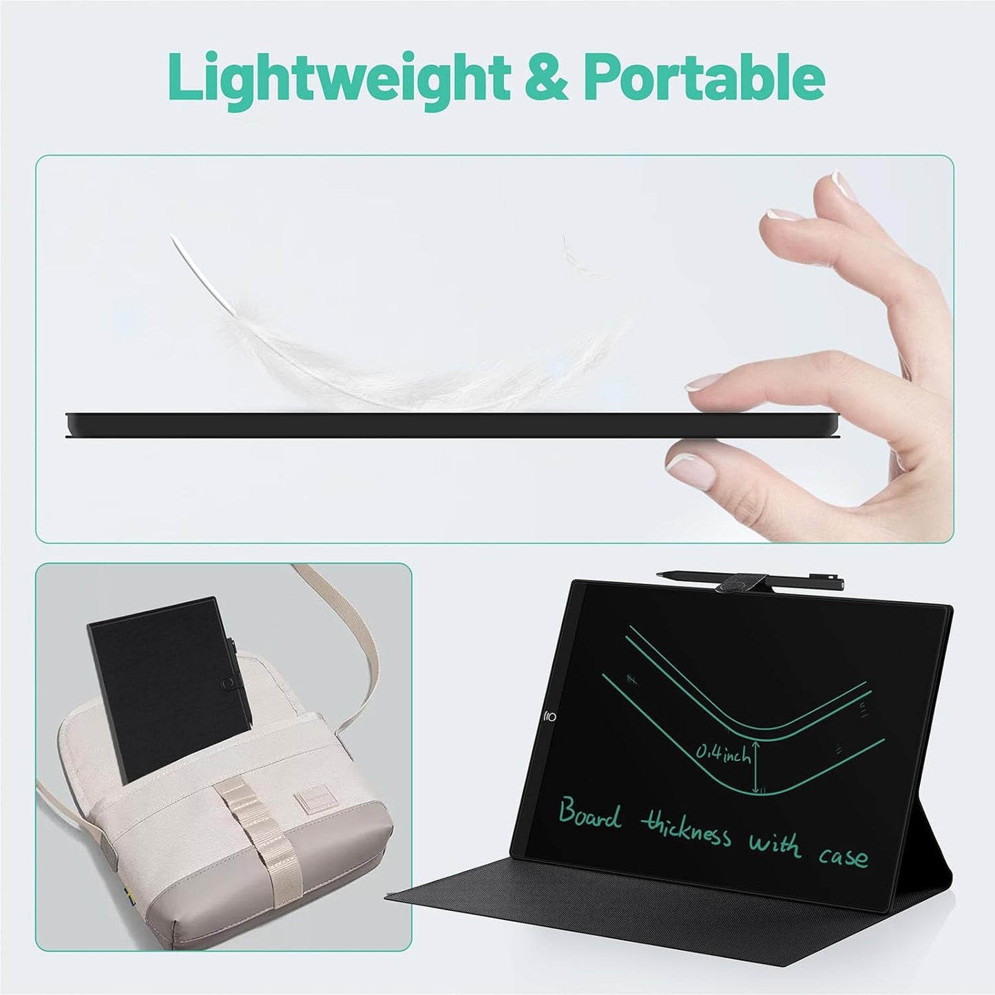 LCD Writing Tablet for Adults: 11.5 Inch with Leather Case Reusable Digital Notepad Portable Use for Office Study Teaching