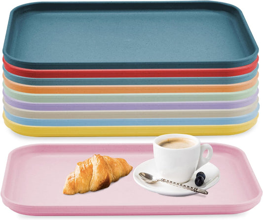 Plastic Art Trays,10-Pack Large Plastic Art Trays (14.9 x 10.6in),Stackable Activity Tray Crafts Organizer Tray Serving Tray Jewelry Tray for DIY Projects, Painting, Beads, Organizing Supply