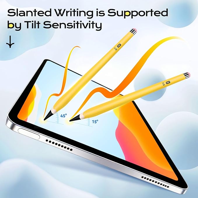 Stylus Pen for iPad 2025-2018 Faster Charge Apple Pencil with Palm Rejection Tilt Sensitivity 2B Pencils Appearance Magnetic Pen for Mini 5/6, iPad 6/7/8/9/10/A16, Air 3/4/5/6/7, IPad Pro11/12.9"/13"