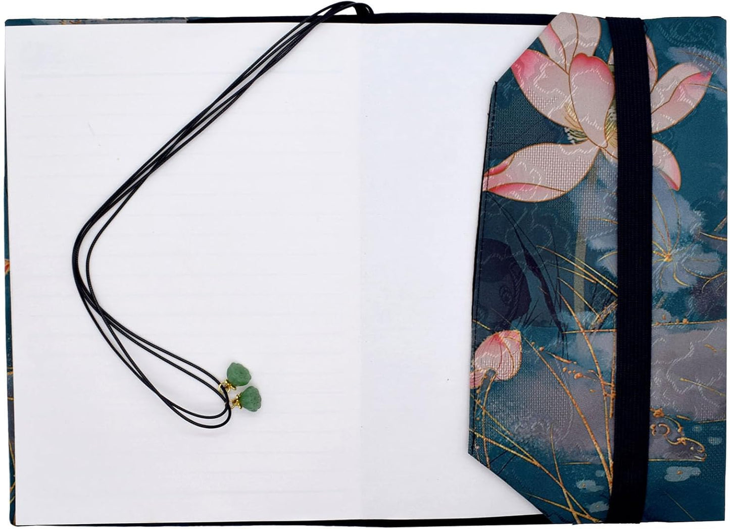 BLBMH 5.5x8.5 inch Book Cover for Paperbacks- Adjustable Fabric Book Sleeve Cover Protector Hardcover Softcover Book Novels Notebook Bible - Lotus B