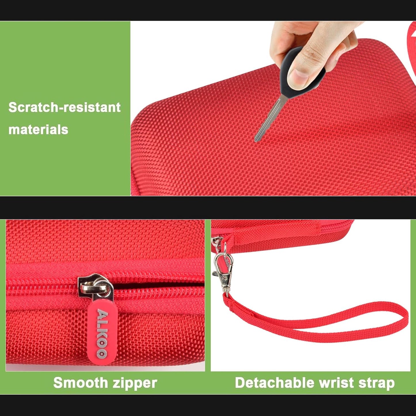 Case Compatible with VAHOIALD FHD 1080P Digital Camera/for CAMKORY Digital Point and Shoot/for Kodak PIXPRO FZ45-BK 16MP Vlogging/for IWEUKJLO/for Nsoela, Holder for SD Card More (Red)