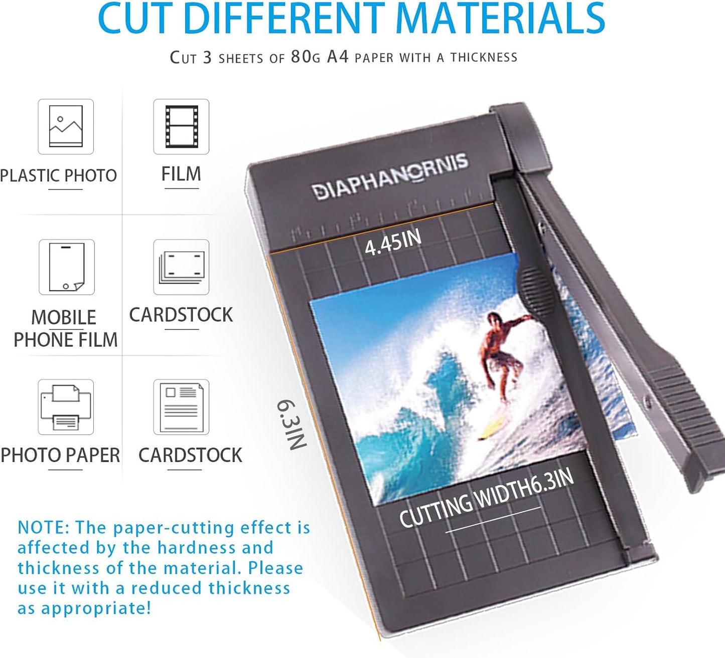 Guillotine Paper Trimmer, Mini Compact Paper Cutter, 1/4-Inch Grid for Precision Cutting, Straight Cuts Up to 3 Sheets, Perfect for Photos,Coupons,Card Making and Small Craft Projects (Grey)