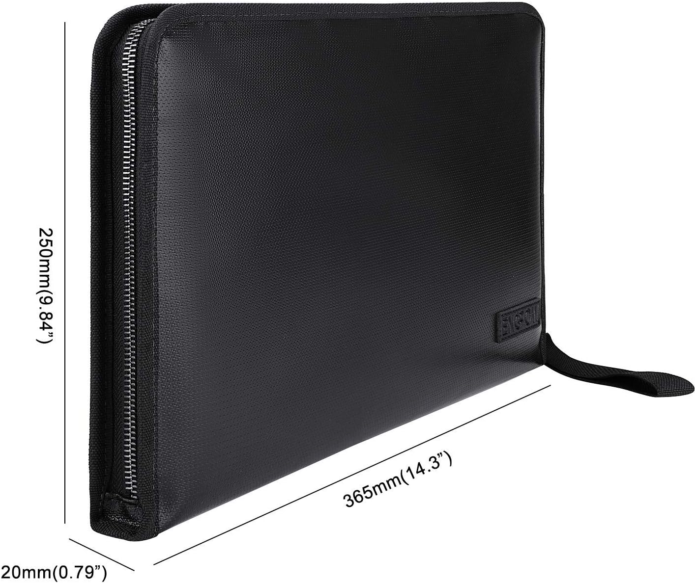 ENGPOW Fireproof Expanding File Folder with 13 Multicolored Pockets A4 Size Document Organizer with Color Labels Zipper Closure Non-Itchy Silicone Coated Portable Filing Pouch(14.3" x 9.8")