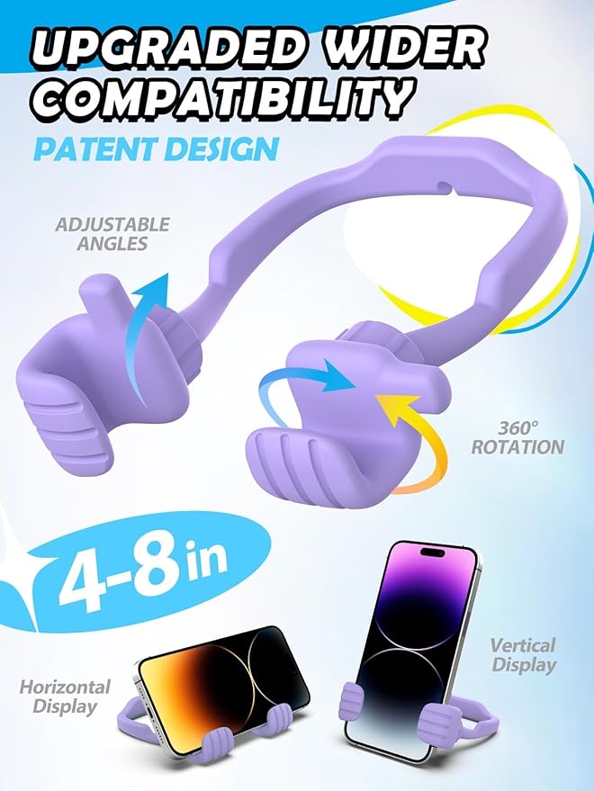 Cell Phone Stand Thumbs Up Lazy Phone Stand - 2 Pack Phone Holder 2025 College Graduation Gifts for Her Him Cellphone iPhone Stand for Desk Birthday Gifts for Teens Girls Boys Adults Women Men Wife