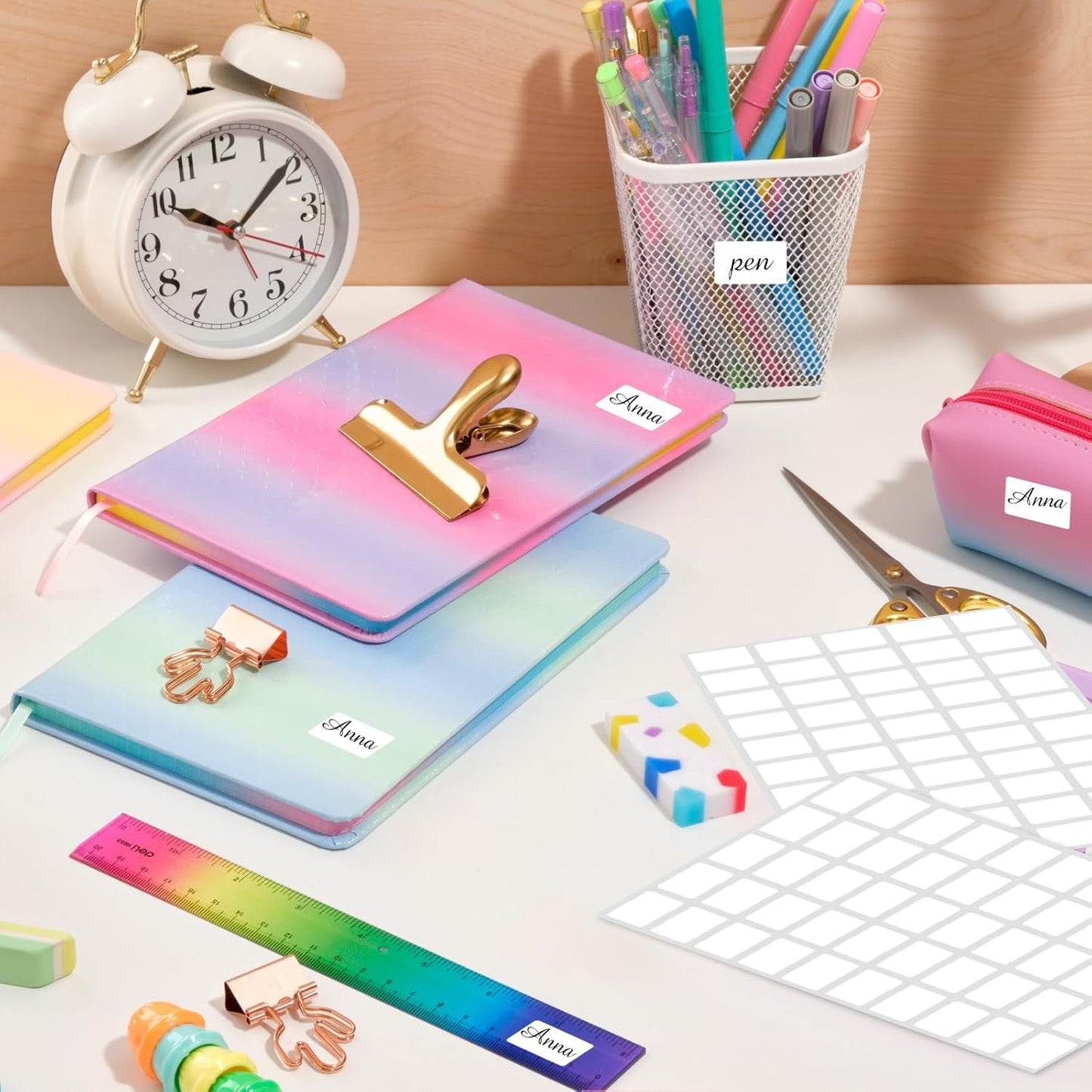 Multi-Use Removable Labels, 1/2" x 3/4",1000 PCS Blank Labels Total,Water/Oil/Tear Resistant/Ink Won't Smudge No Residue