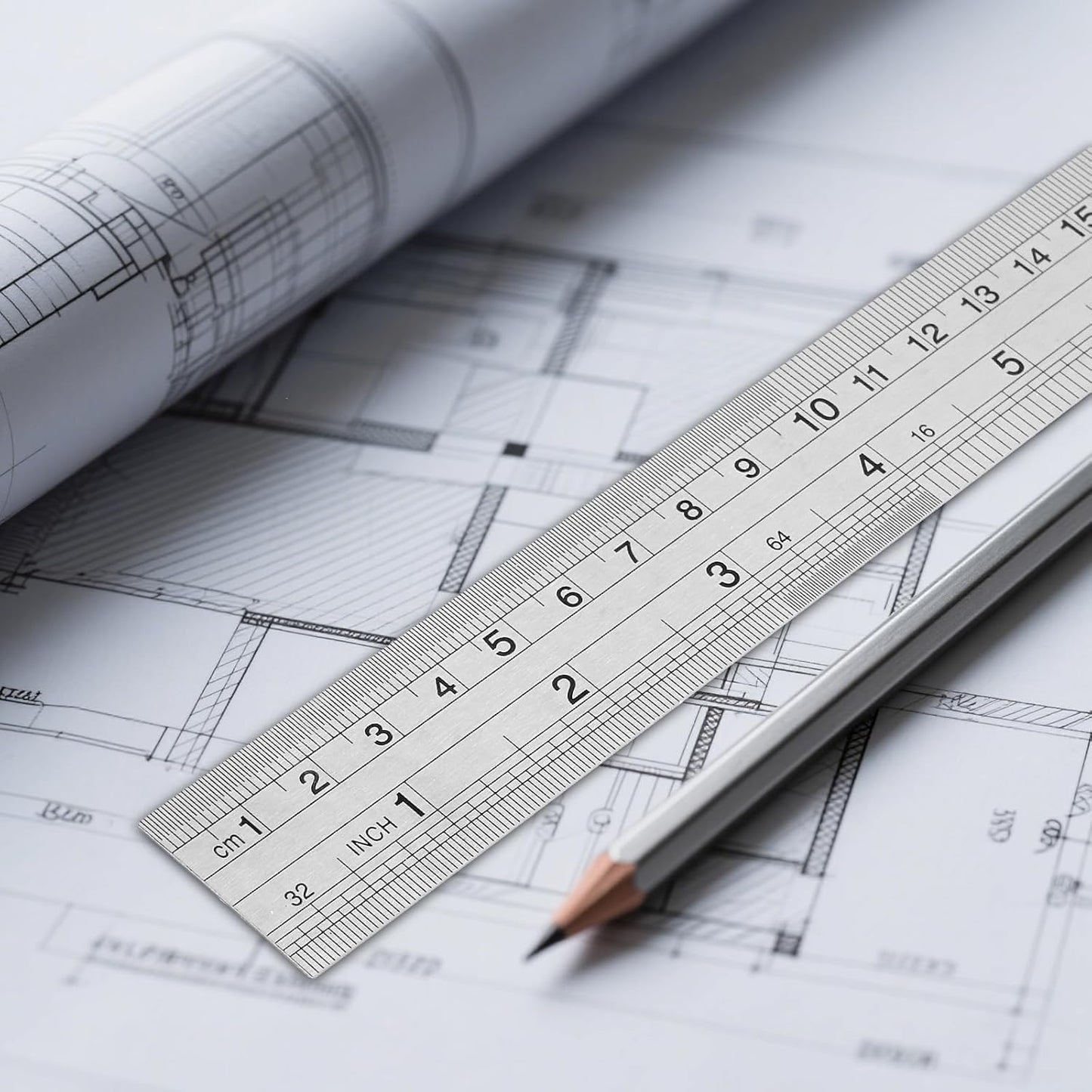 25 PCS 12 Inch Stainless Steel Ruler Bulk,Straight Edge Metal Rulers with Inch and Metric Scale for Measuring