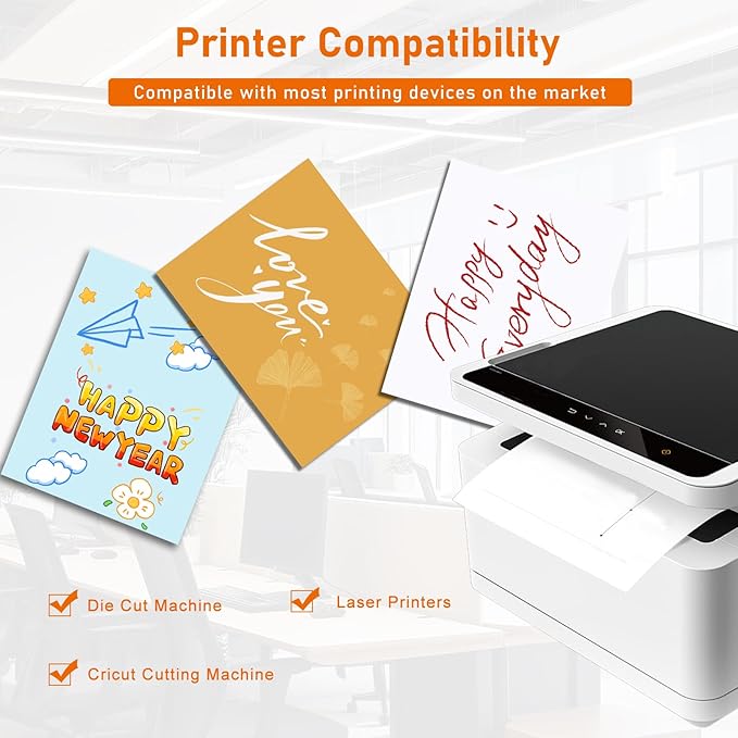 28 Sheets Gold Shimmer Cardstock 8.5 x 11 Metallic Paper, 92lb Heavyweight Craft Paper Card Stock for Wedding Invitations, Greeting Cards, Making Cards, Anniversaries, Graduations