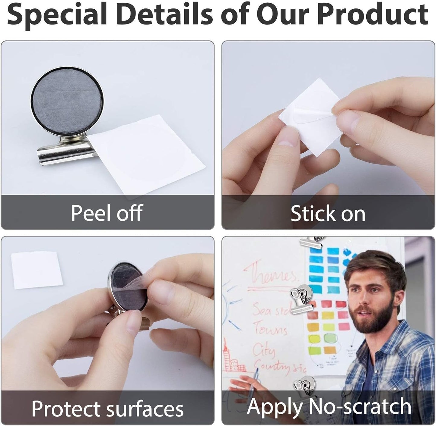 VNDUEEY 90 Pack Fridge Magnets Refrigerator Magnets, Magnet Clips for Whiteboard, Magnetic Paper Clip Dispenser Holder for Desk, Kitchen, School, Office