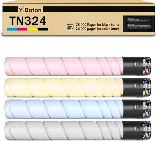 High Yield TN-324 TN512 TN324 TN513 TN514 TN515 TN516 Toner Cartridge Compatible for Konica Minolta Bizhub C458 C558 C658 for C258 C308 C368 C454 C554 Printers (Black Cyan Magenta Yellow)