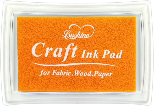 Craft Ink Pad for Rubber Stamps, Paper, Wooden, Fabric, Scrapbooking, Non-Toxic Finger Ink Pads for Kids (Yellow)