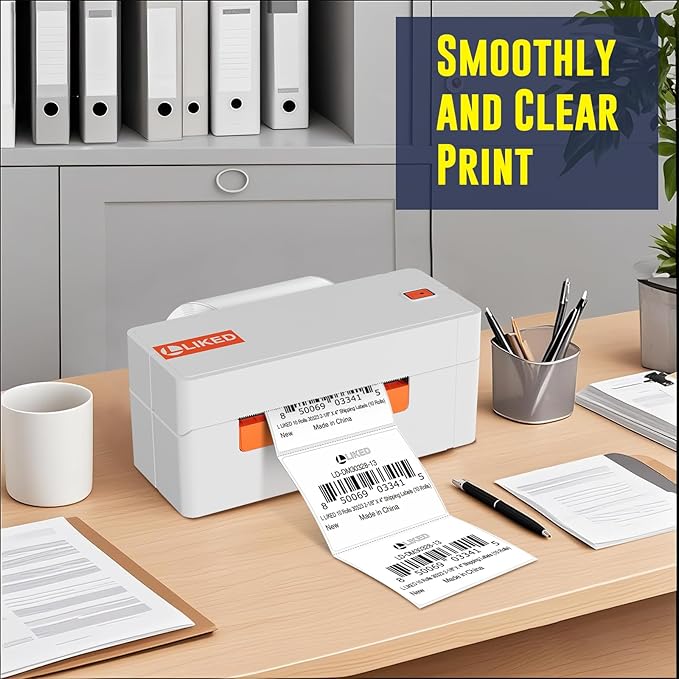 L LIKED 3" x 2" Direct Thermal Labels, Permanent Adhesive Barcode Shipping Label & Compatible with Rollo, Zebra and Other Desktop Printers (1 Roll, 700 Labels)