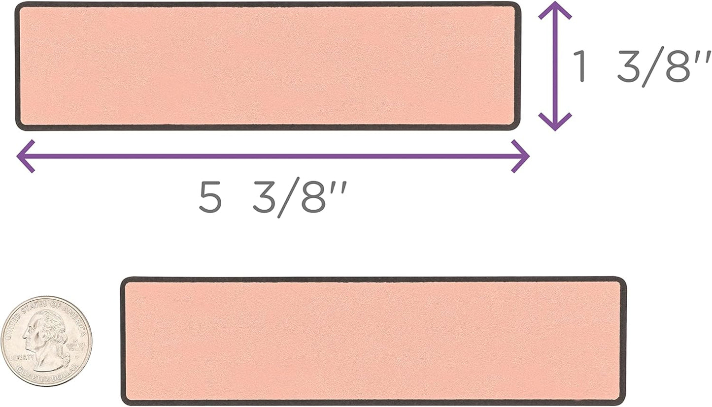Carstens Adhesive Binder Labels, 5 3/8” x 1 3/8”, Stickers for 1.5” – 4” Ring Binder Spines, Inkjet and Laser Printer Compatible, Pink, 20 Sheets, 10 Labels Per Sheet