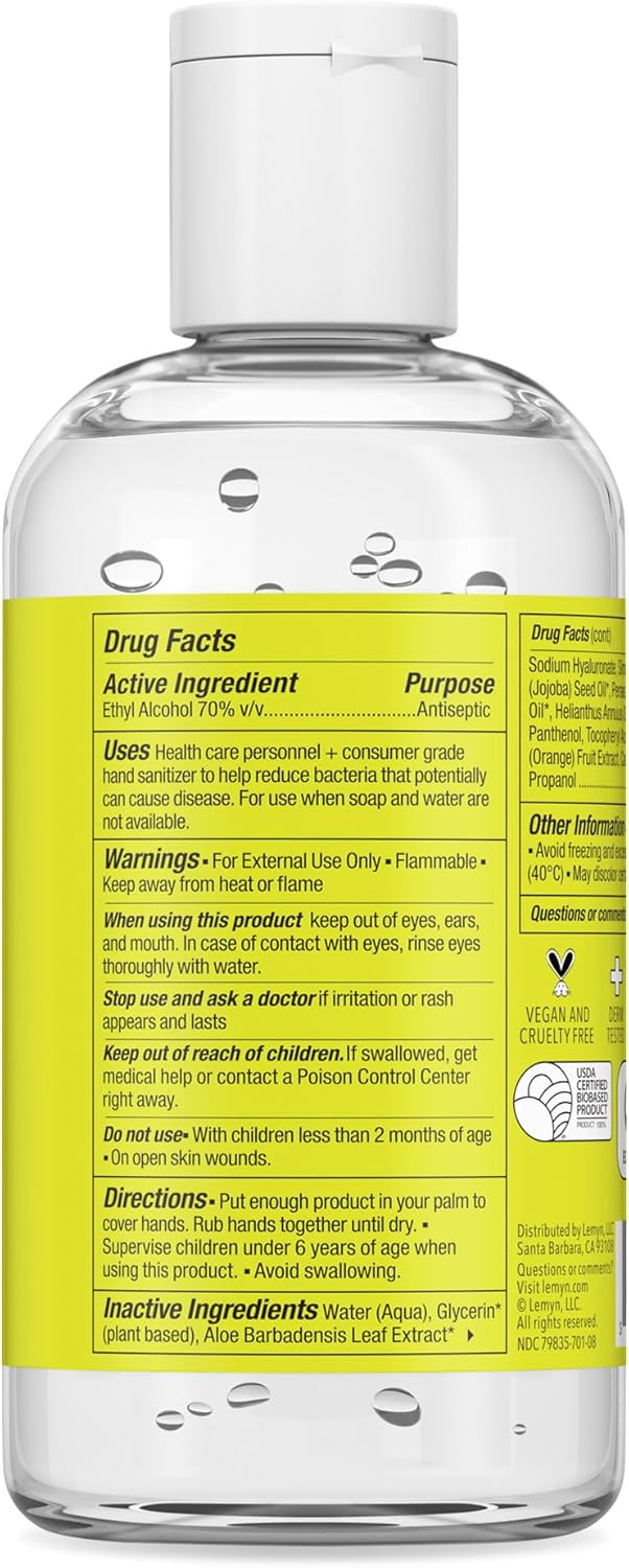 Medical Grade Hand Sanitizer Gel - 97% ORGANIC - 8 FL.OZ.