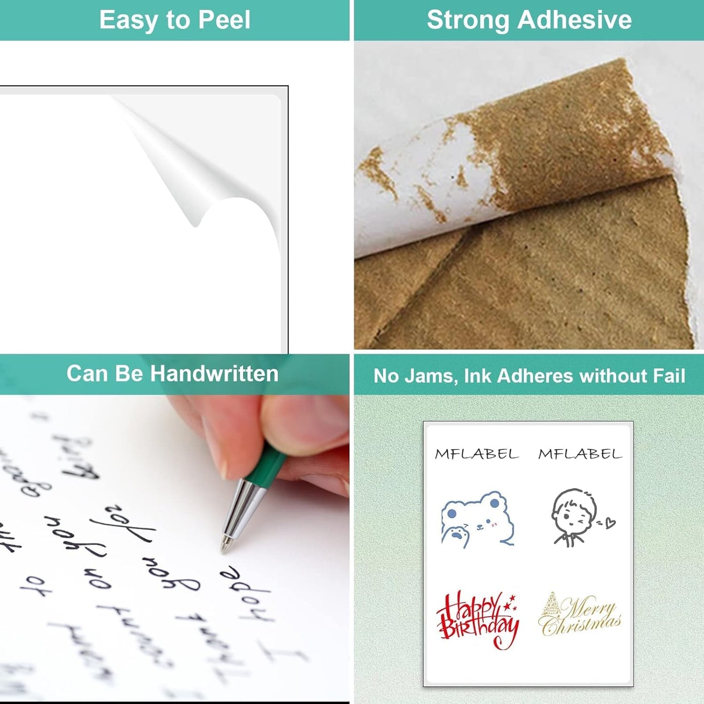 MFLABEL Full Sheet Sticker Label, Address Sticker, White Matte Label Paper, 8-1/2" x 11" Shipping Labels for Laser & Inkjet Printer (400 Labels, 400 Sheets)