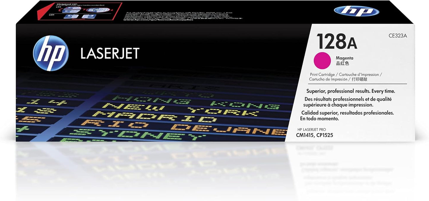 HP 128A Magenta Toner Cartridge | Works with HP LaserJet Pro CM1415 Color, CP1525 Color Series | CE323A
